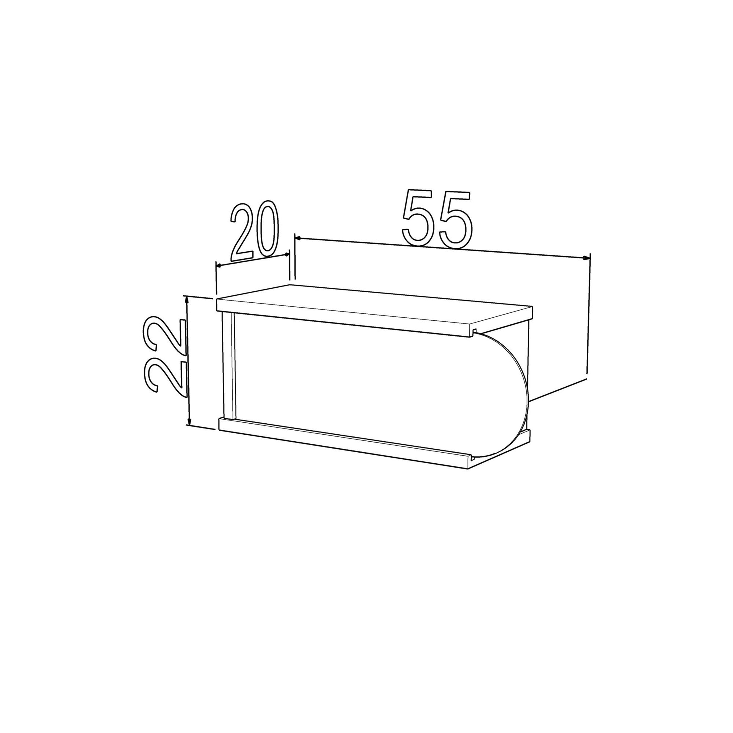 Home Canvas Furniture Trading LLC.Illia Sliding Door Wall Shelf - White Wall Shelf 
