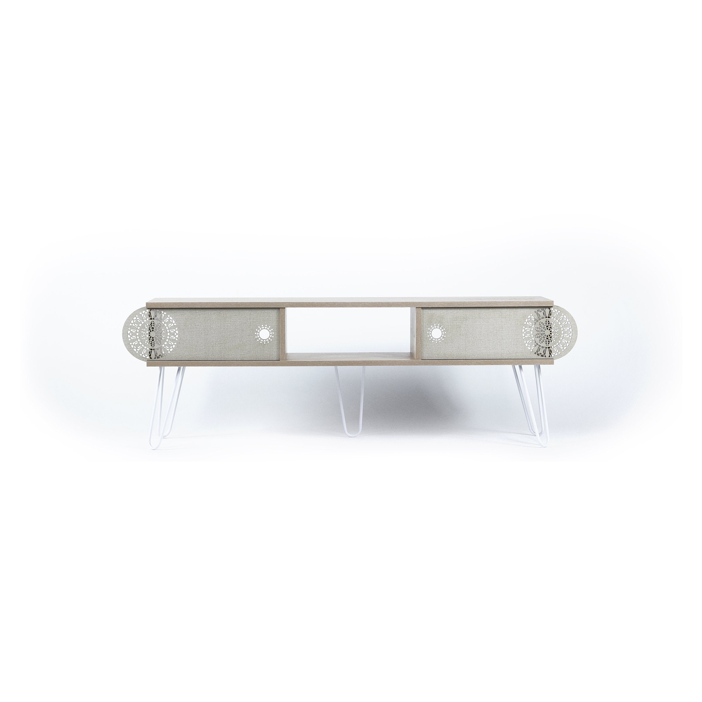 Home Canvas Furniture Trading LLC.Illia Tv Unit Large -Oak/White TV Unit 