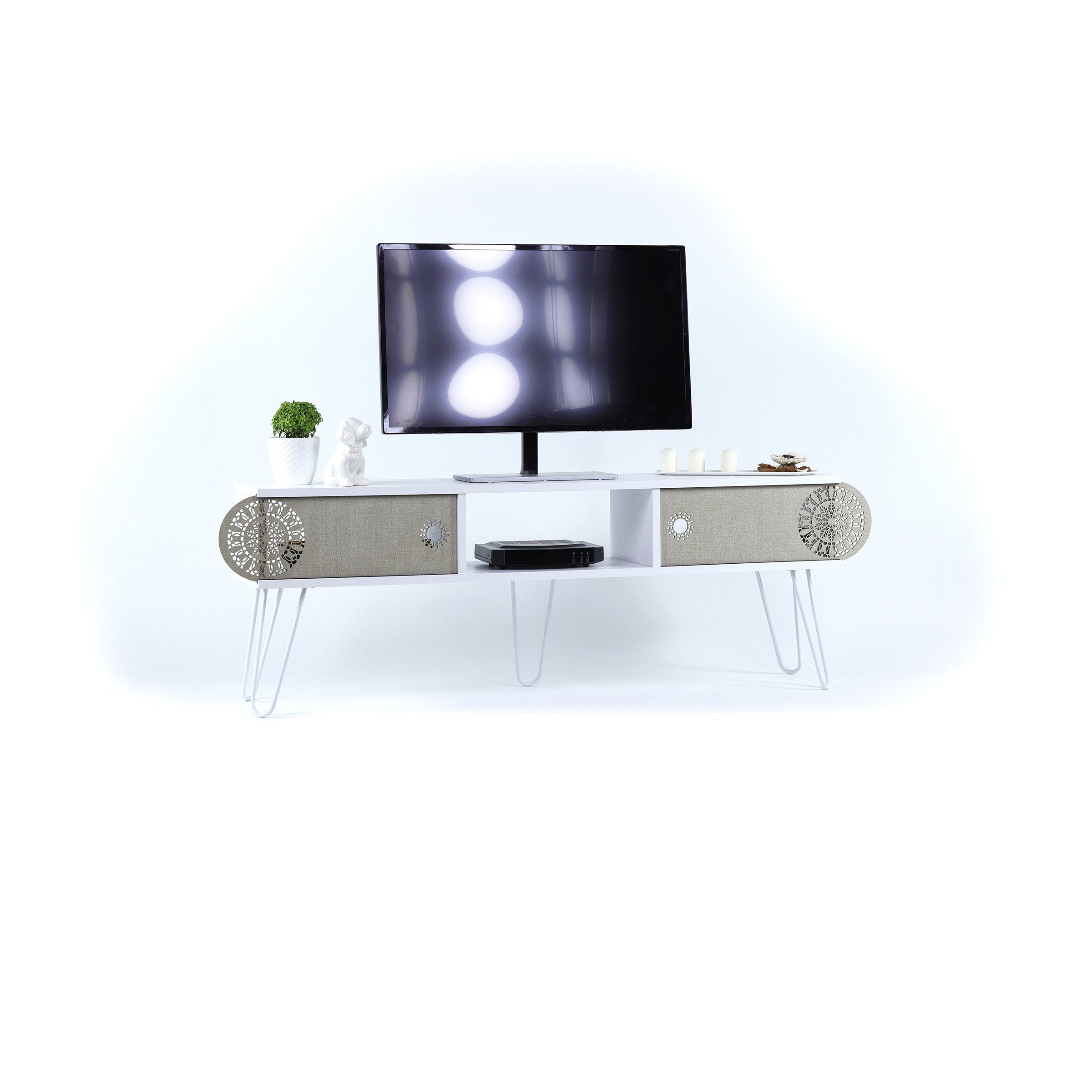 Home Canvas Furniture Trading LLC.Illia Tv Unit Large - White TV Unit 