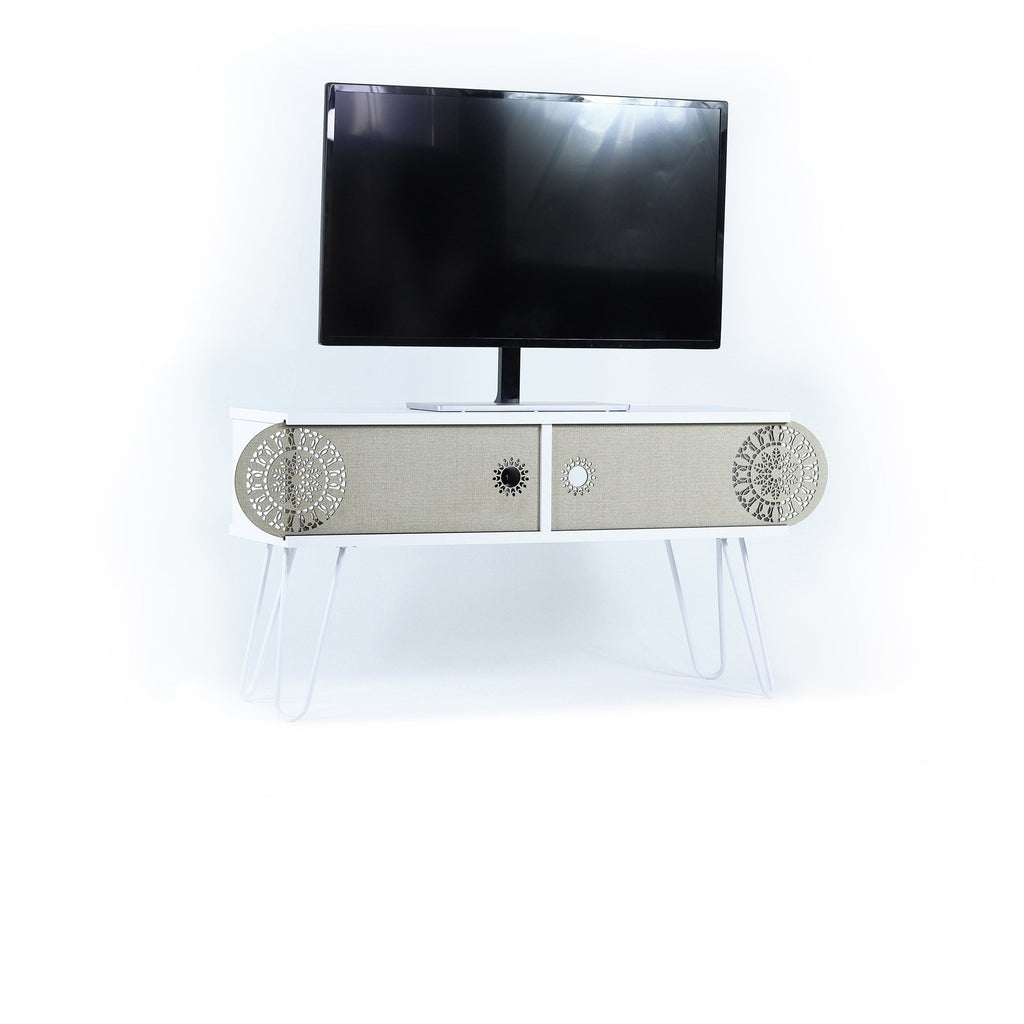 Home Canvas Furniture Trading LLC.Illia Tv Unit Large - White TV Unit White Medium 