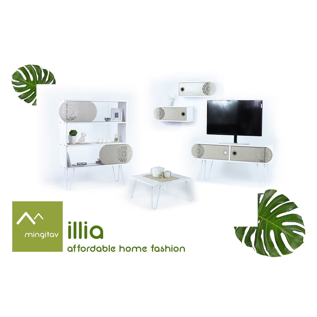 Home Canvas Furniture Trading LLC.Illia Tv Unit Medium - Oak/White TV Unit 