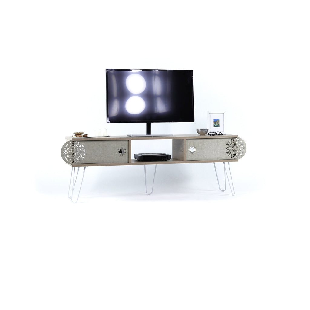 Home Canvas Furniture Trading LLC.Illia Tv Unit Medium - Oak/White TV Unit Oak/White Large 