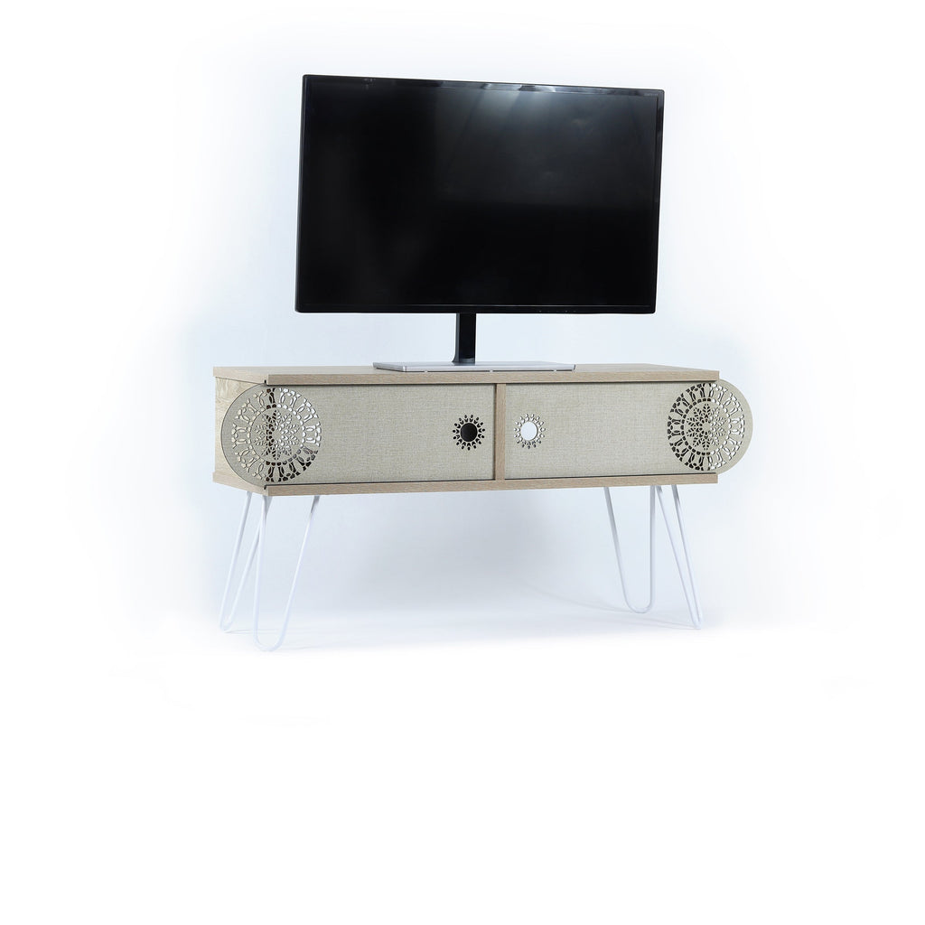 Home Canvas Furniture Trading LLC.Illia Tv Unit Medium - White TV Unit Oak/White Medium 
