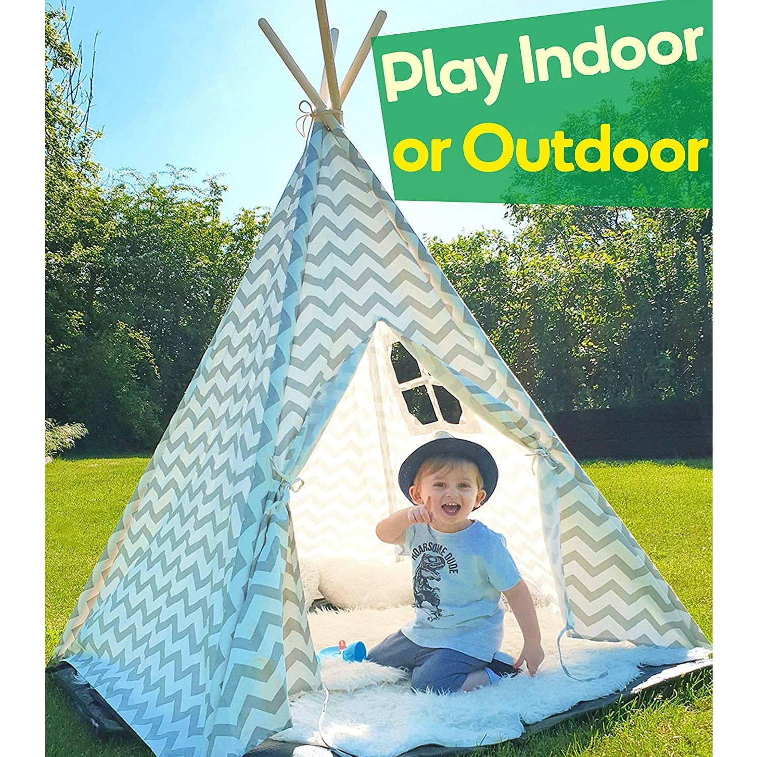 Home Canvas Furniture Trading LLC.Kids 4 walls teepee tent-Cloud Pink Play Tents 