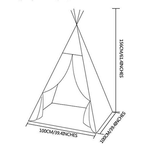 Home Canvas Furniture Trading LLC.Kids 4 walls teepee tent-Cloud Pink Play Tents 