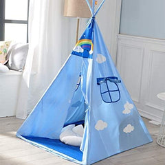 Home Canvas Furniture Trading LLC.Kids 4 walls teepee tent-Cloud Pink Play Tents Blue 