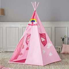 Home Canvas Furniture Trading LLC.Kids 4 walls teepee tent -Grey stripe Play Tents Cloud Pink 