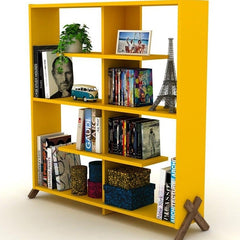 Home Canvas Furniture Trading LLC.Kipp Book Shelf - Walnut/White Book Shelf Walnut/Yellow 