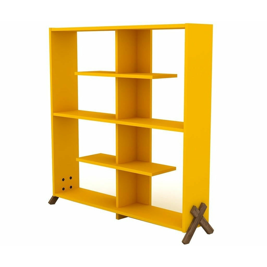 Home Canvas Furniture Trading LLC.Kipp Book Shelf - Walnut/Yellow Book Shelf 