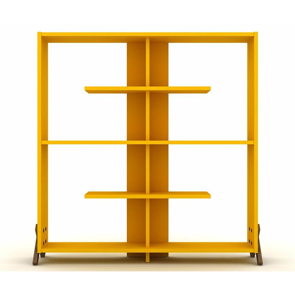 Home Canvas Furniture Trading LLC.Kipp Book Shelf - Walnut/Yellow Book Shelf 