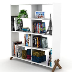 Home Canvas Furniture Trading LLC.Kipp Book Shelf - Walnut/Yellow Book Shelf Walnut/White 