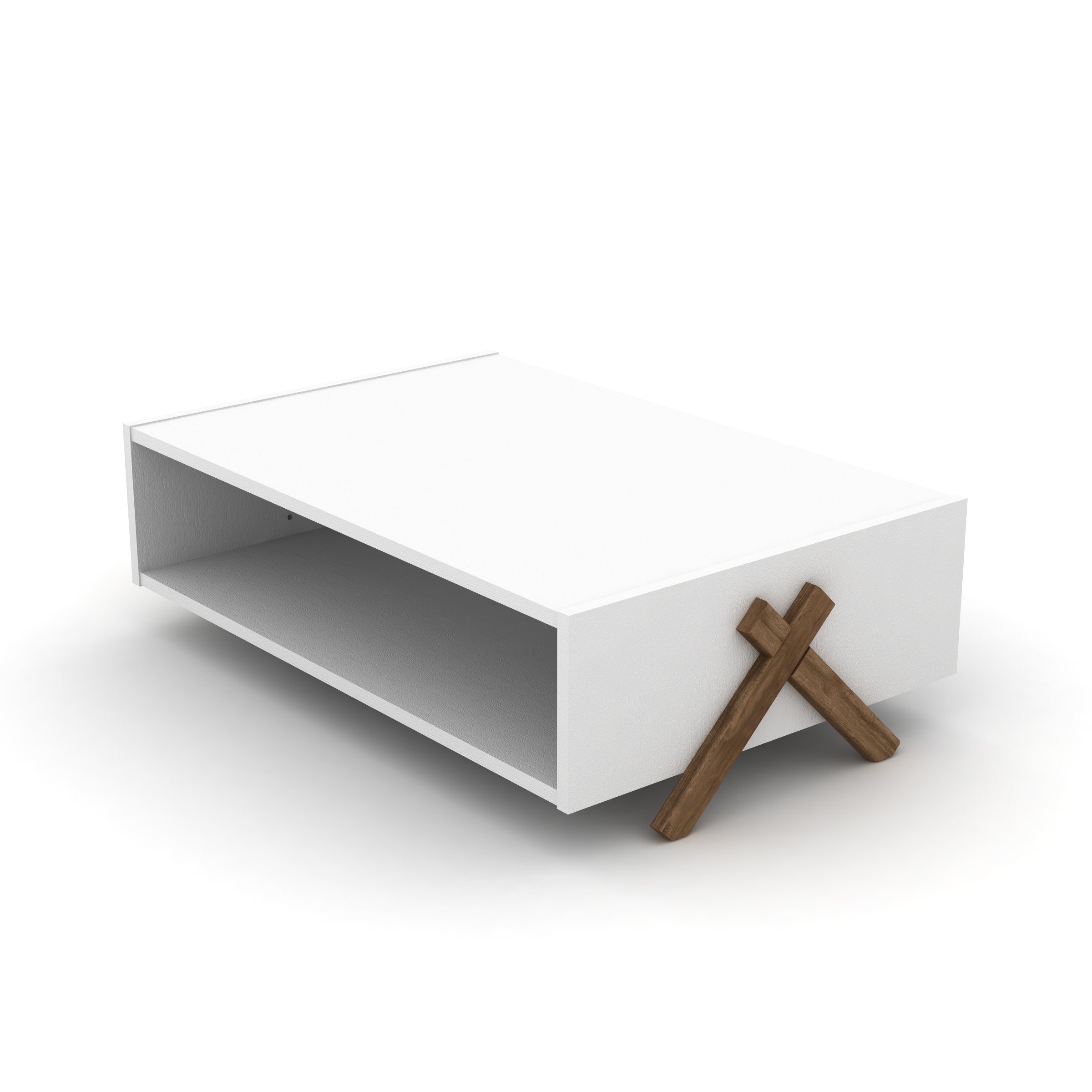 Home Canvas Furniture Trading LLC.Kipp Modern Coffee Table Walnut-Yellow Coffee Tables 