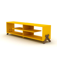 Home Canvas Furniture Trading LLC.Kipp TV Unit - Yellow/Walnut TV units 