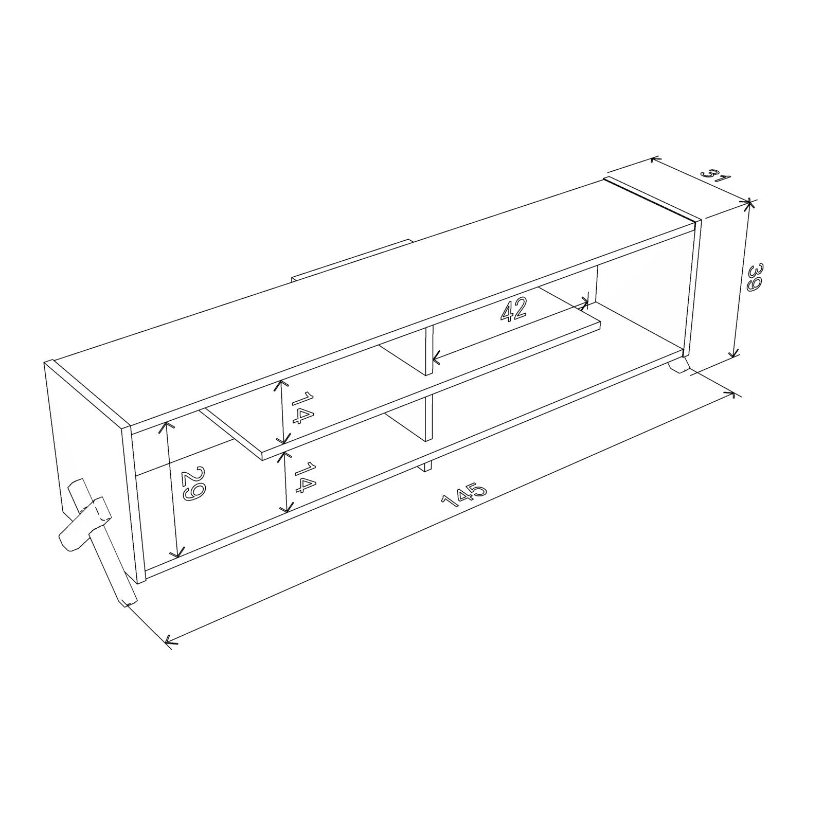 Home Canvas Furniture Trading LLC.Kipp TV Unit - Yellow/Walnut TV units 