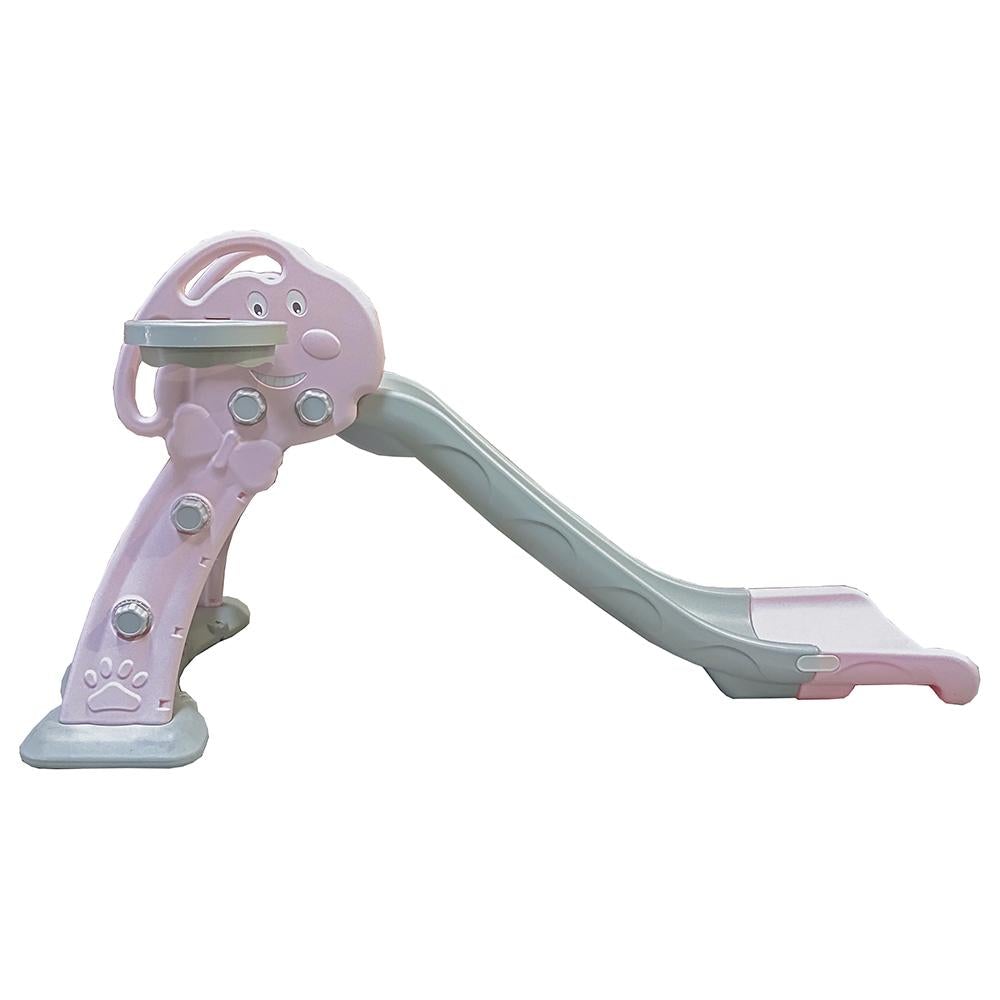 Home Canvas Furniture Trading LLC.Little Joy 2-IN-1 Kids Slide & Basketball Hoop -Pink Playset 