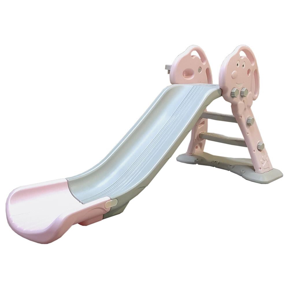 Home Canvas Furniture Trading LLC.Little Joy 2-IN-1 Kids Slide & Basketball Hoop -Pink Playset 