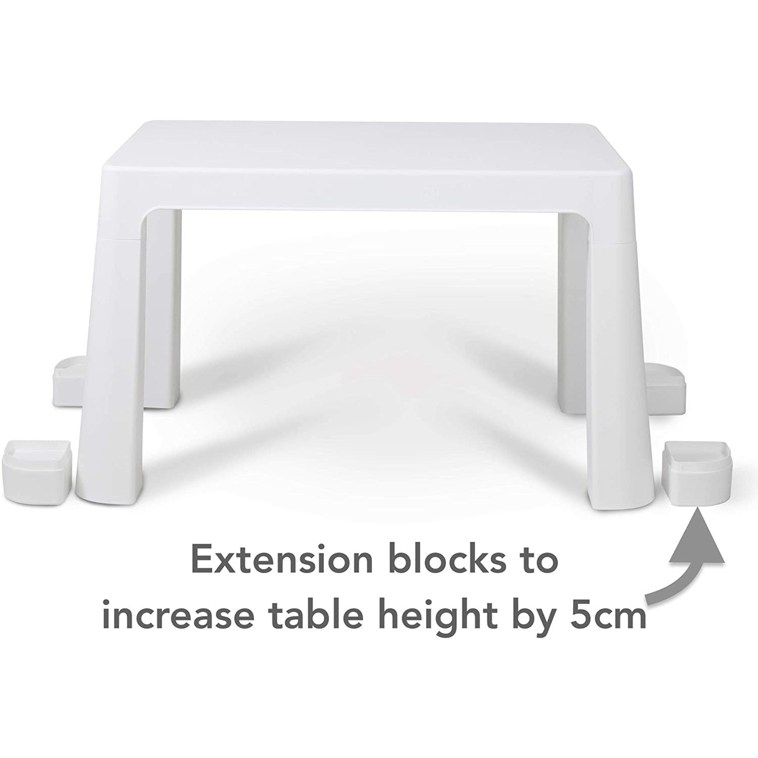 Home Canvas Furniture Trading LLC.Multi Functional Early Learning Study Table & Chair Set for Kids White-Grey Table Chair 