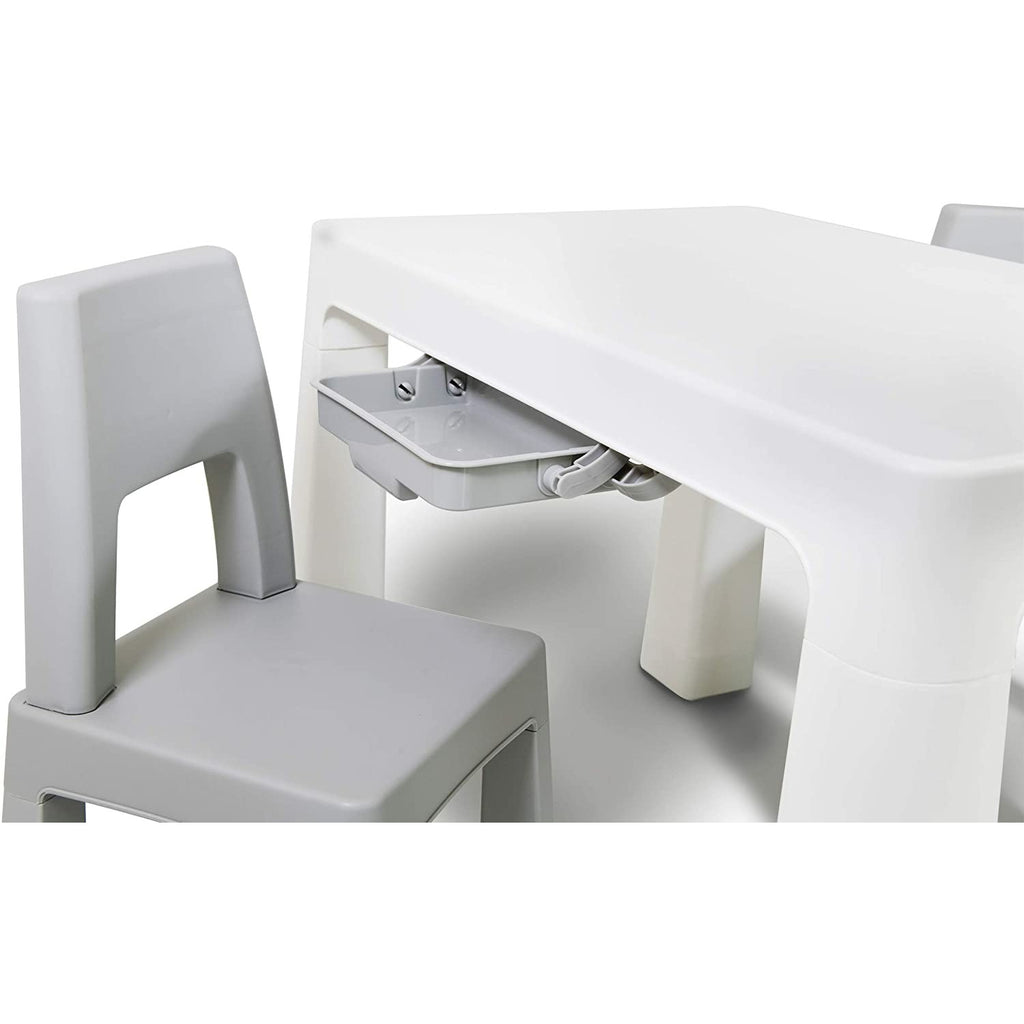 Home Canvas Furniture Trading LLC.Multi Functional Early Learning Study Table & Chair Set for Kids White-Grey Table Chair 