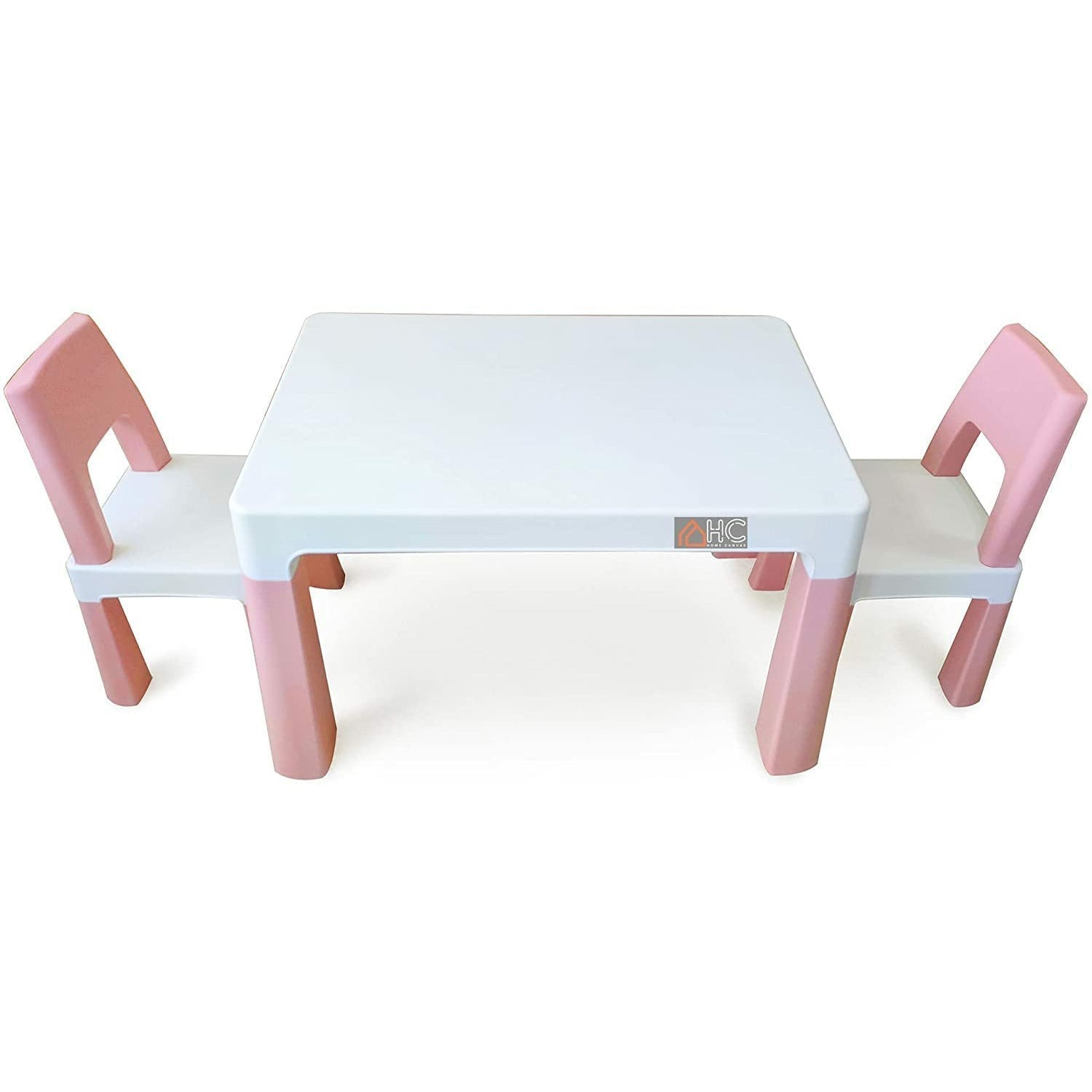 Home Canvas Furniture Trading LLC.Multi Functional Early Learning Study Table & Chair Set for Kids White-Grey Table Chair 