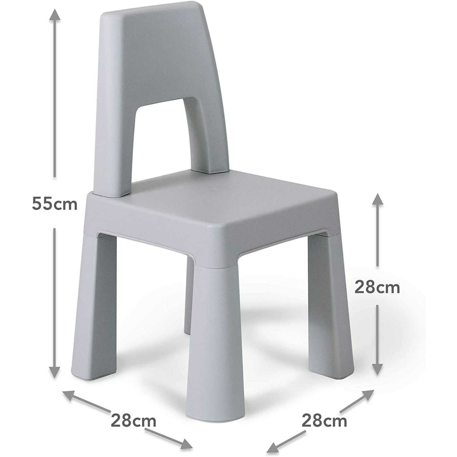 Home Canvas Furniture Trading LLC.Multi Functional Early Learning Study Table & Chair Set for Kids White-Grey Table Chair 