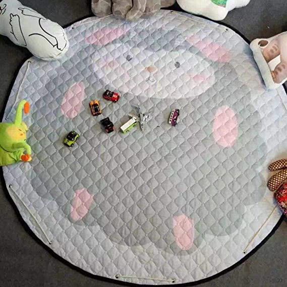 Home Canvas Furniture Trading LLC.Multipurpose Kids Area Rugs Bunny Pattern Round Portable Play Mat Large Rugs Sheep 