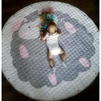 Home Canvas Furniture Trading LLC.Multipurpose Kids Area Rugs Mermaid Pattern Round Portable Play Mat Large Rugs 