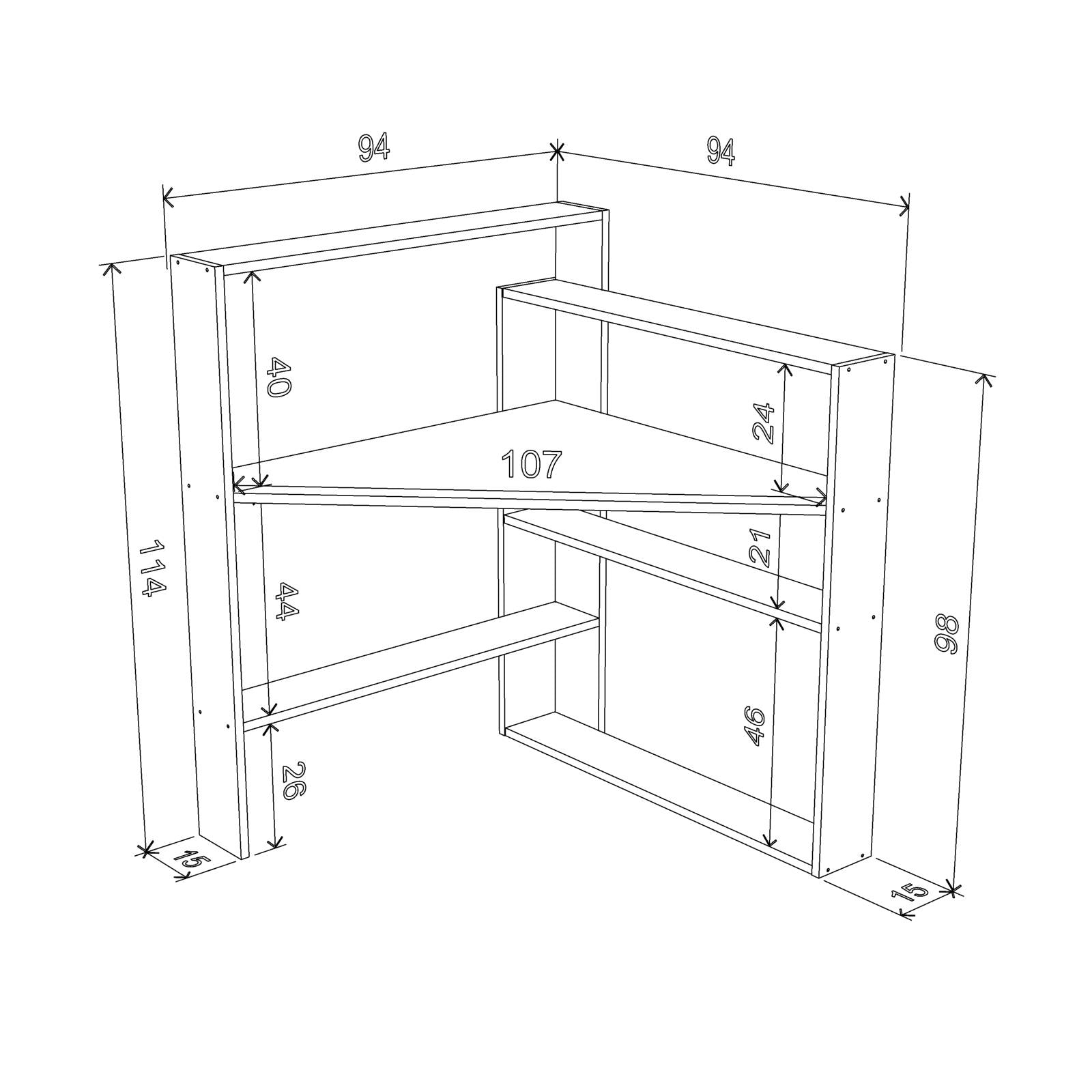 Home Canvas Furniture Trading LLC.Pisagor Corner Computer/ Desk Gaming / Office Desk - Wallnut-Yellow Desk 