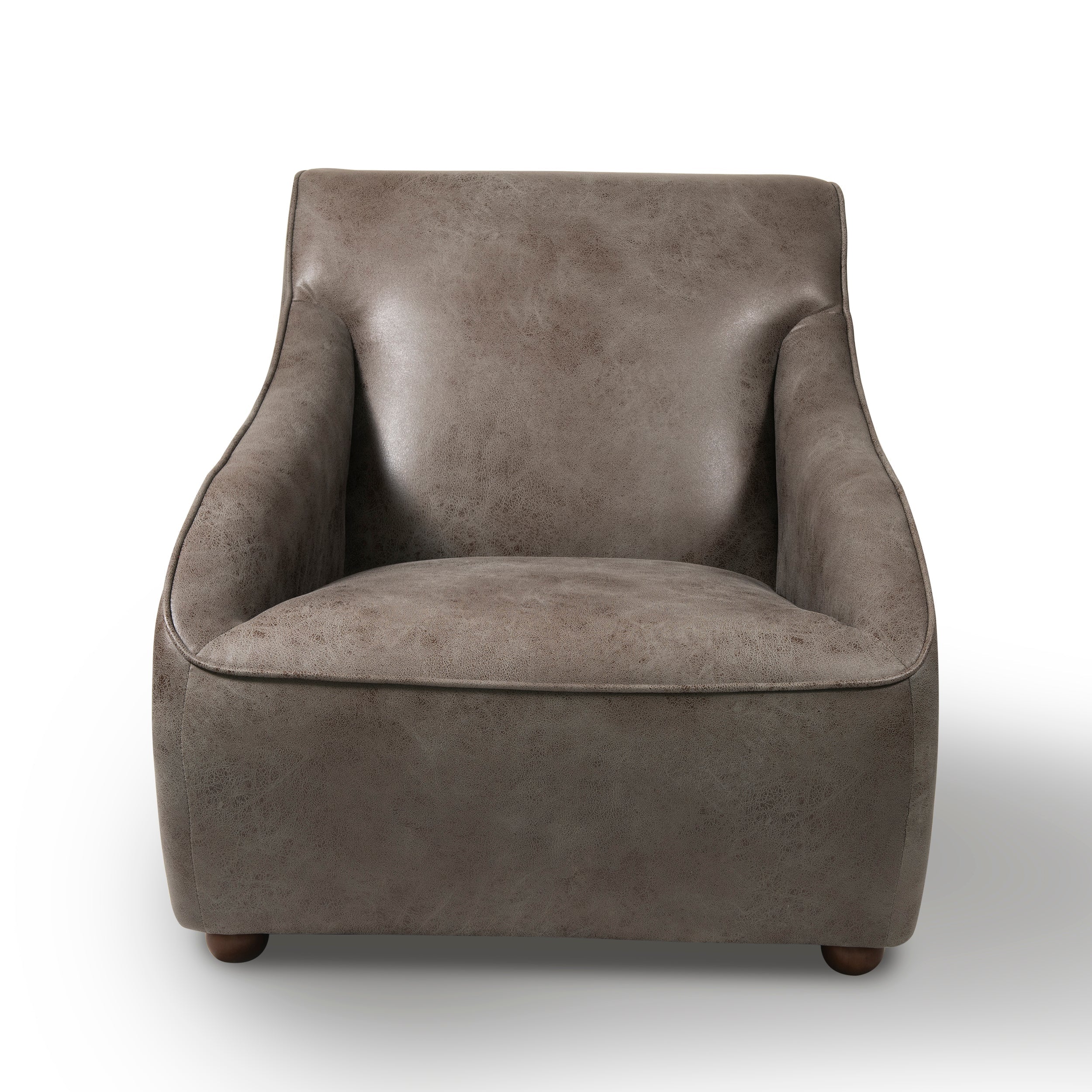 Home Canvas Furniture Trading LLC.Roxy Arm Chair With Ottoman - Brown Accent Chair 