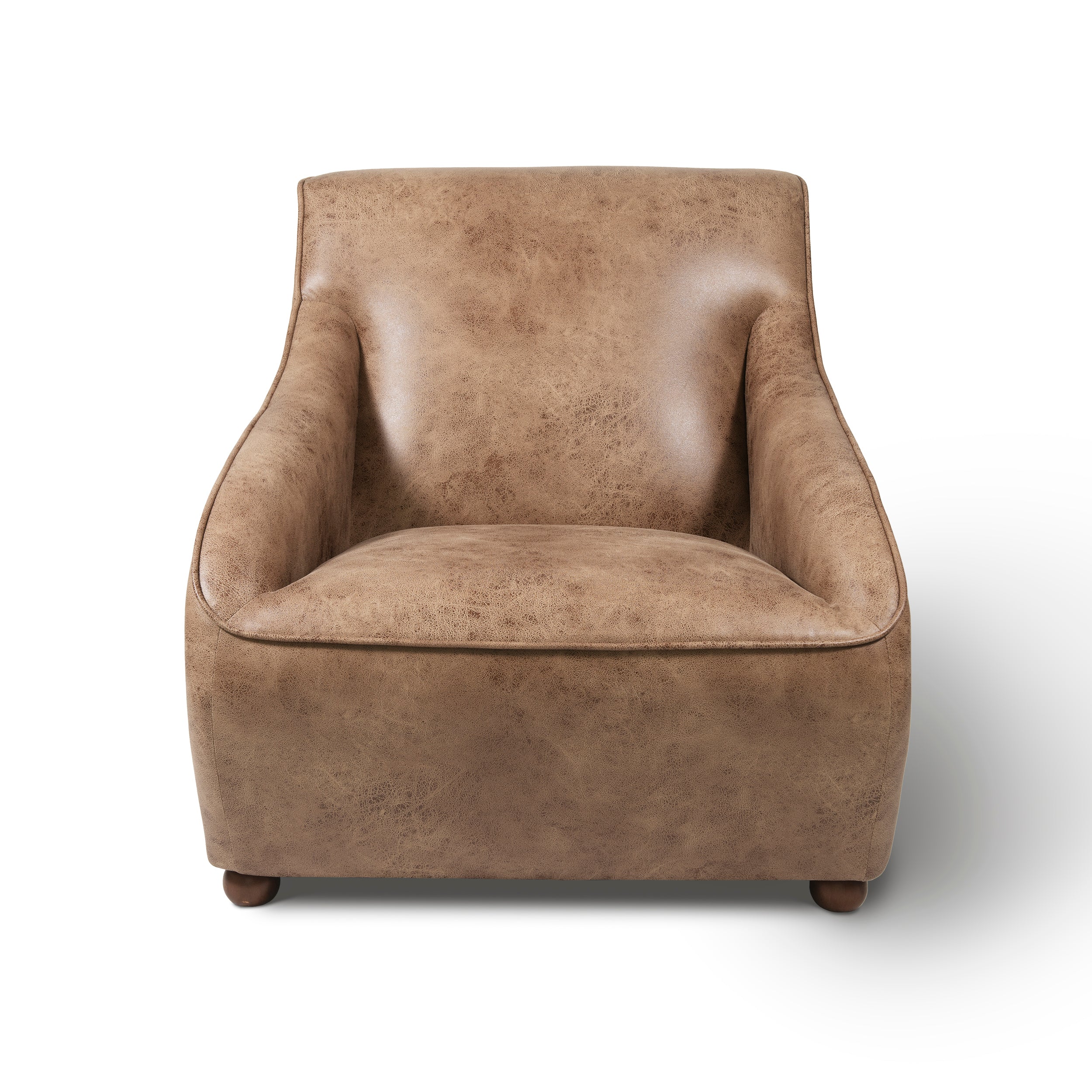 Home Canvas Furniture Trading LLC.Roxy Arm Chair With Ottoman - Brown Accent Chair 