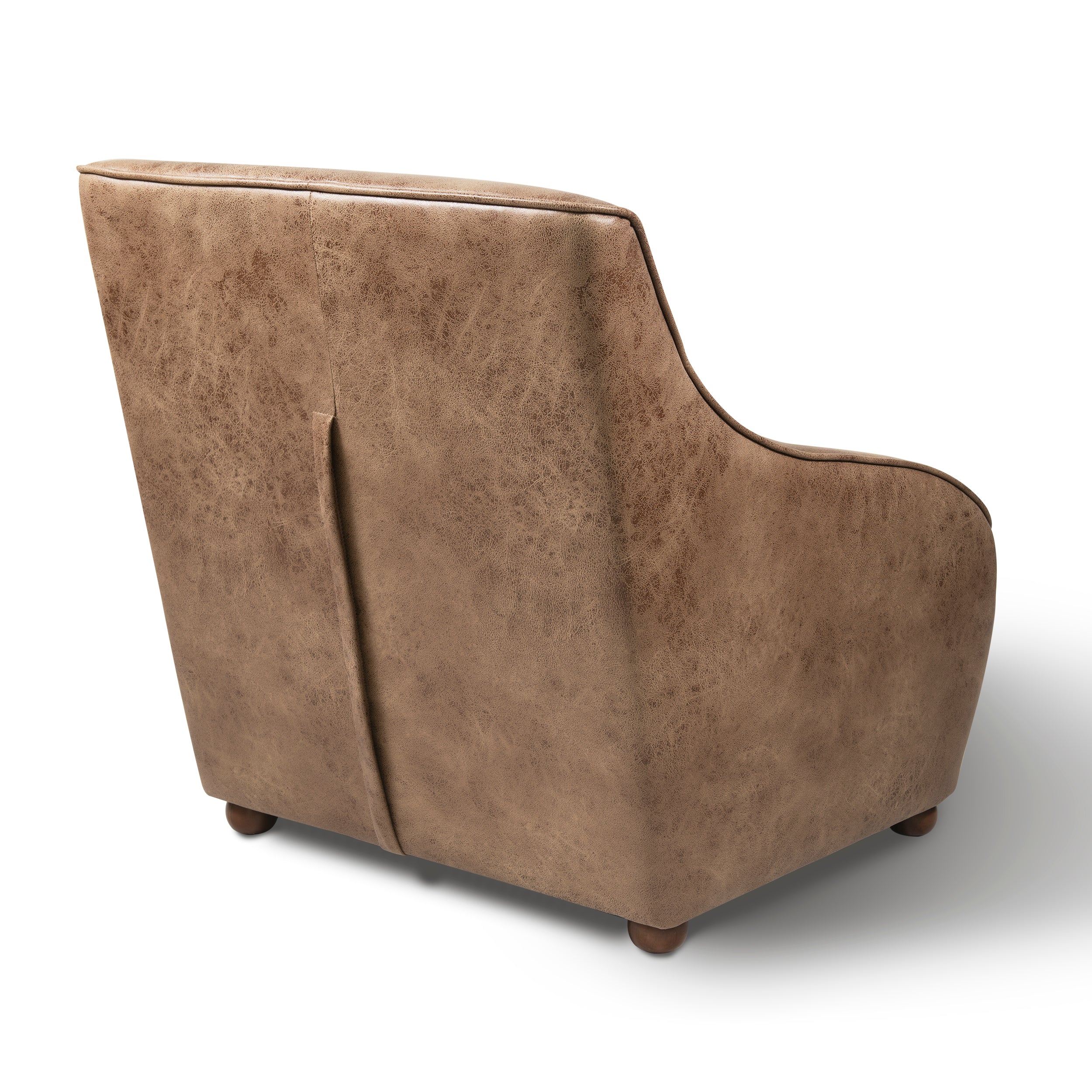 Home Canvas Furniture Trading LLC.Roxy Arm Chair With Ottoman - Brown Accent Chair 