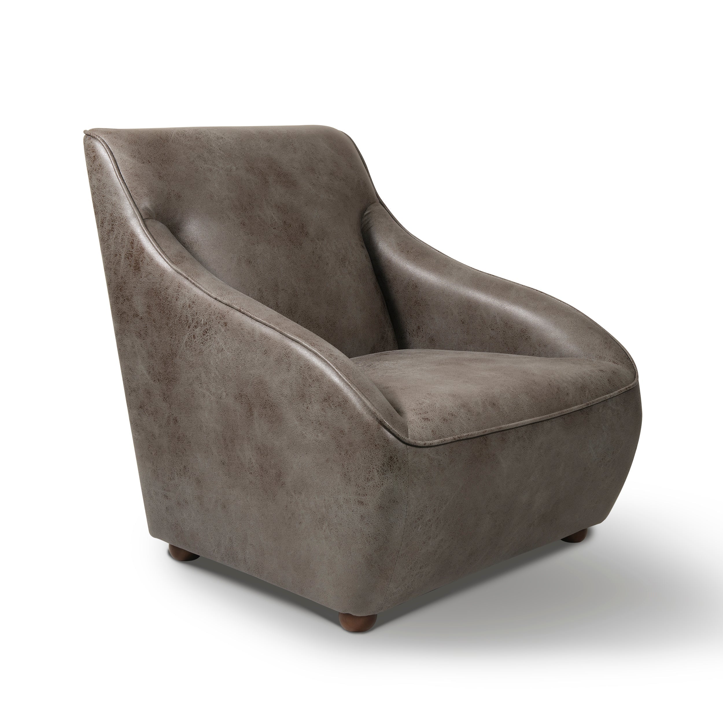 Home Canvas Furniture Trading LLC.Roxy Arm Chair With Ottoman - Brown Accent Chair 