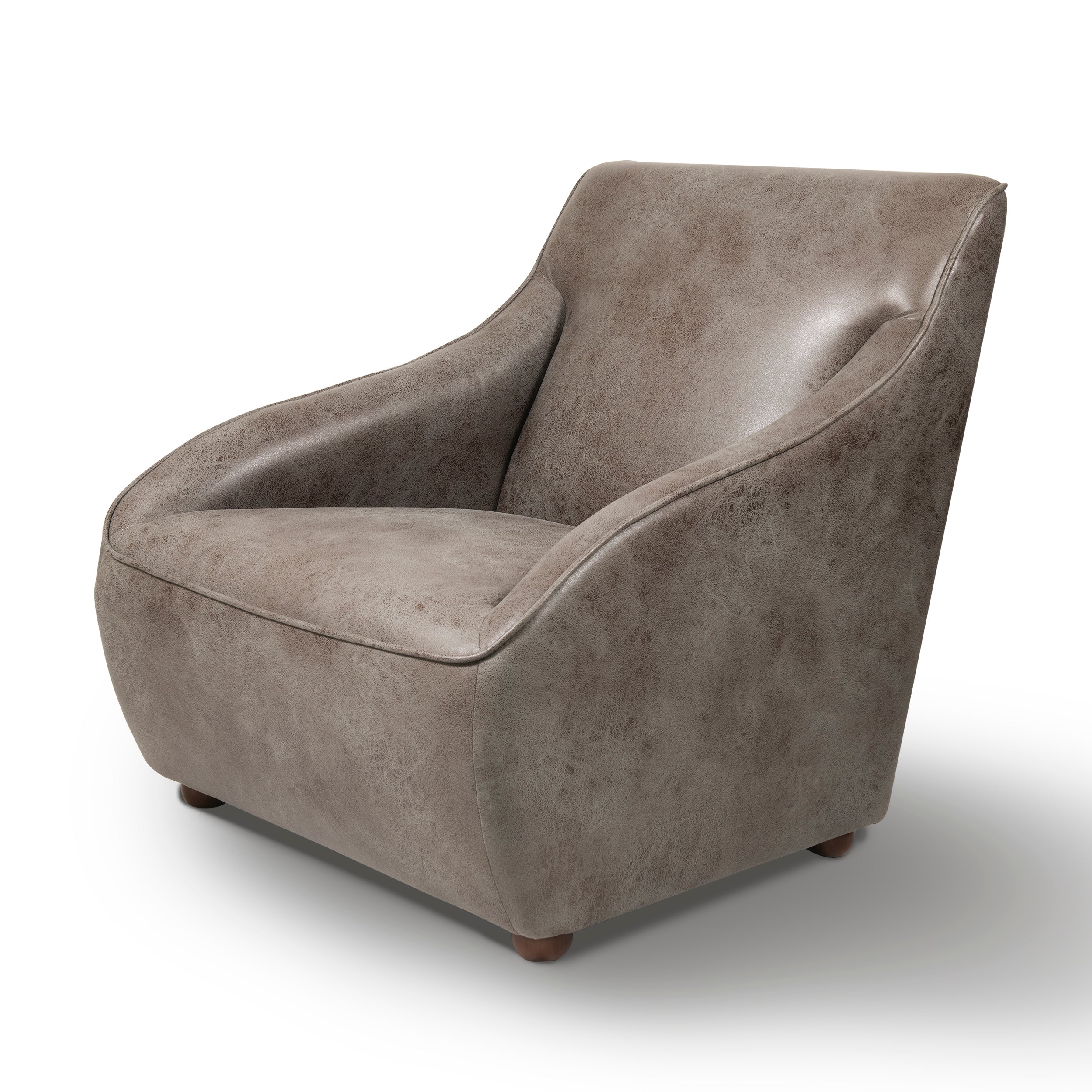 Home Canvas Furniture Trading LLC.Roxy Arm Chair With Ottoman - Brown Accent Chair 