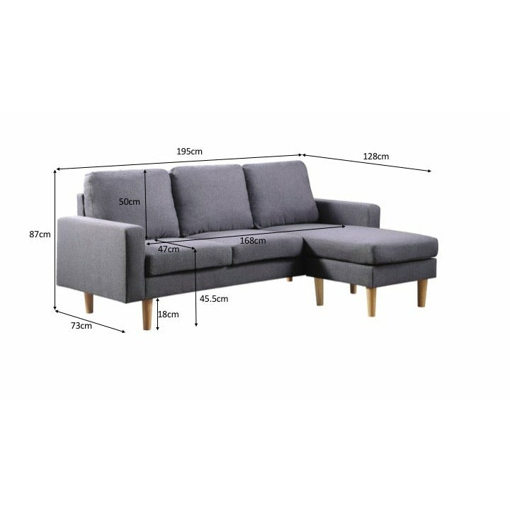 Home Canvas Furniture Trading LLC.Studio Luxe corner sofa - Blue Sofa 