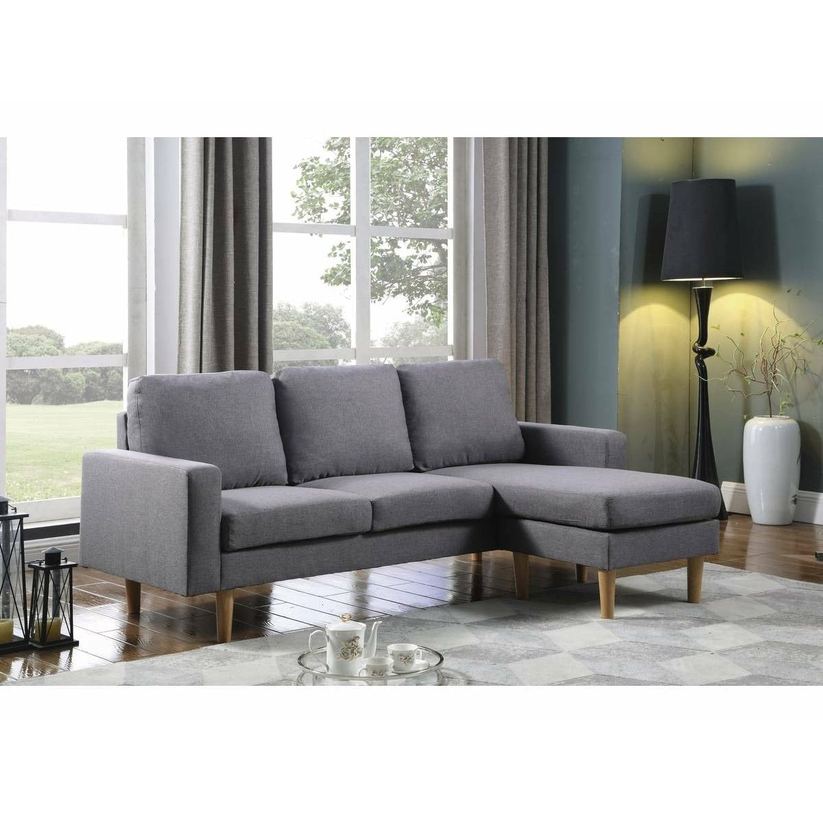 Home Canvas Furniture Trading LLC.Studio Luxe corner sofa - Grey Sofa 