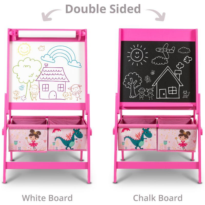 Home Canvas Furniture Trading LLC.Sunshine Multi Purpose Standing Art Easel - Pink Storage 