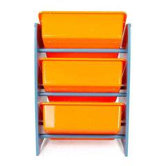 Home Canvas Furniture Trading LLC.Super Girl Toy Storage 3Bins Organizer For Kids Play Room Pink Kids Storage 