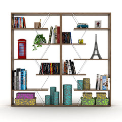 Home Canvas Furniture Trading LLC.Tars Book Shelf - Walnut/Chrome Book Shelf 