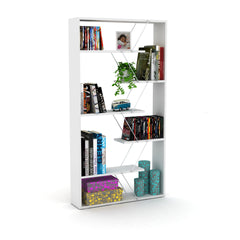 Home Canvas Furniture Trading LLC.Tars Book Shelf - Walnut/Yellow Book Shelf White/Chrome 