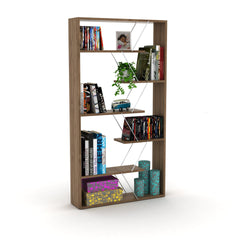 Home Canvas Furniture Trading LLC.Tars Book Shelf - White/Chrome Book Shelf Walnut/Chrome 