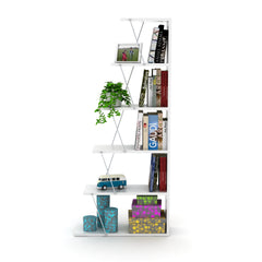 Home Canvas Furniture Trading LLC.Tars Mini Book Shelf - White/Chrome Book Shelf 