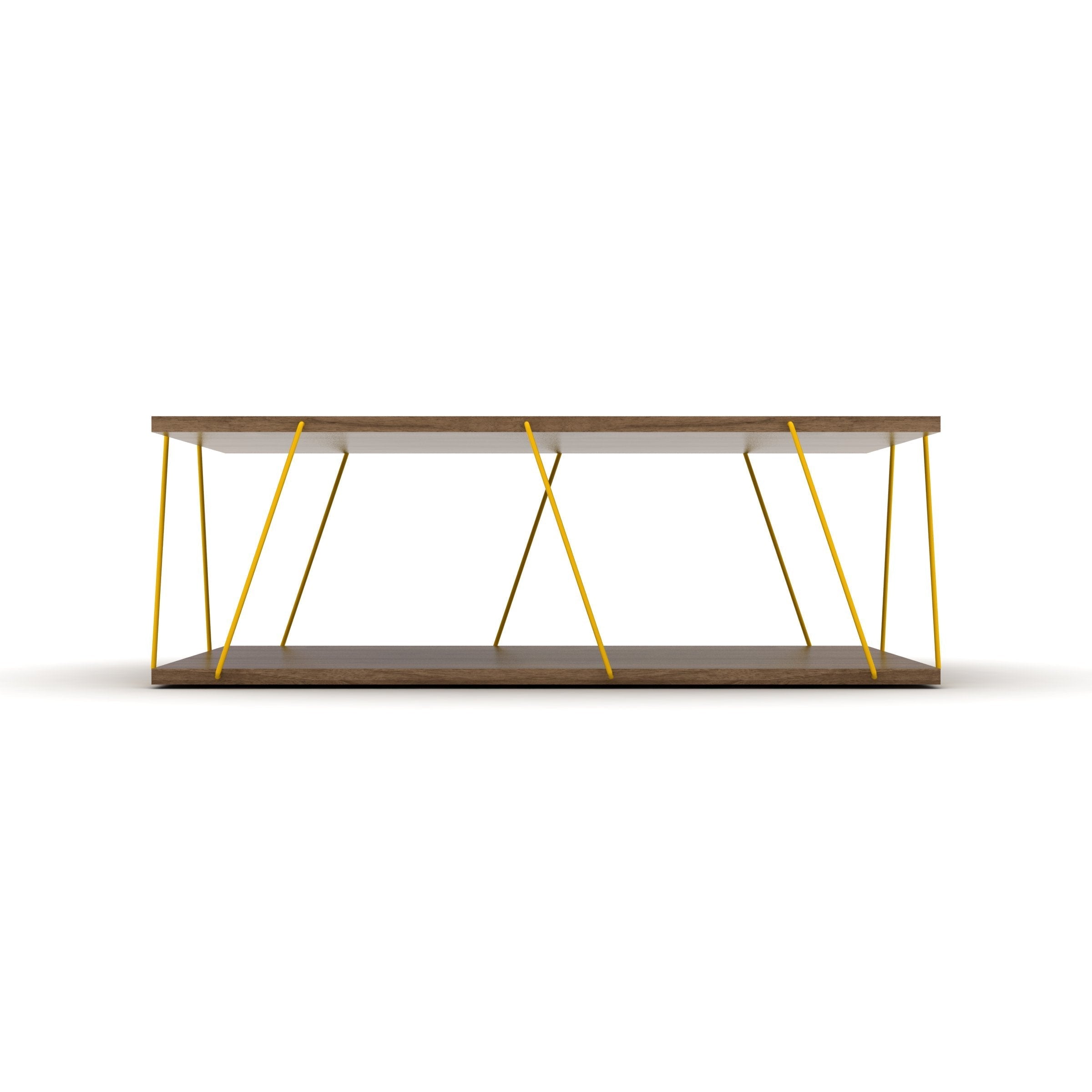 Home Canvas Furniture Trading LLC.Tars Modern Coffee Table Walnut-Chrome Coffee Tables 