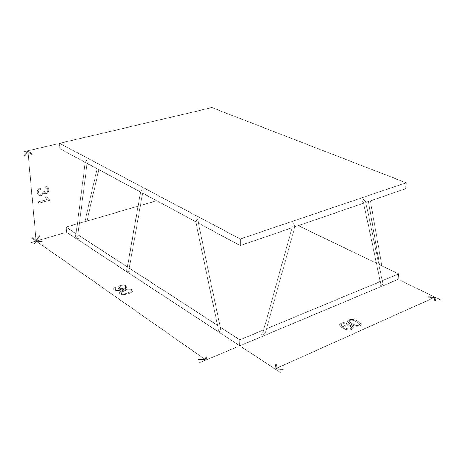 Home Canvas Furniture Trading LLC.Tars Modern Coffee Table Walnut-Yellow Coffee Tables 