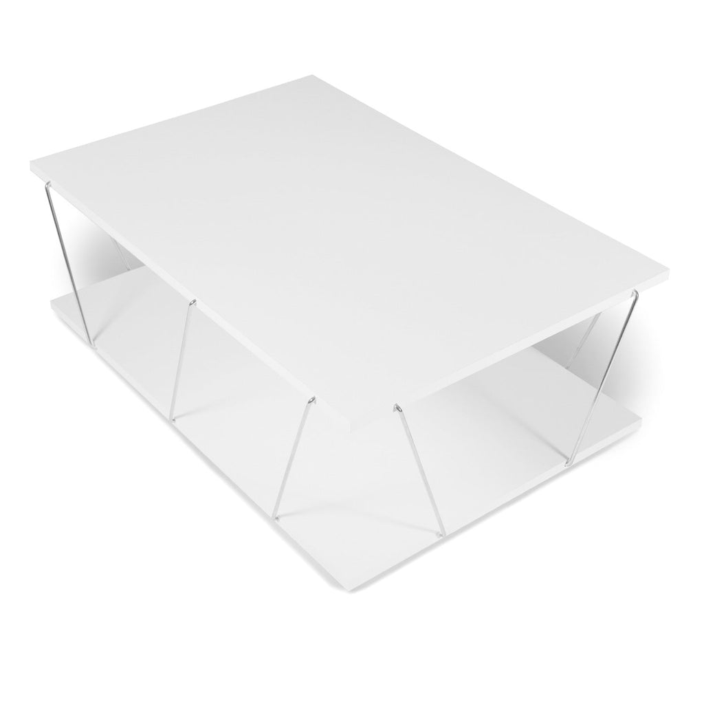 Home Canvas Furniture Trading LLC.Tars Modern Coffee Table White-Chrome Coffee Tables 