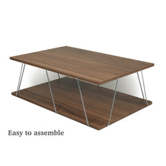 Home Canvas Furniture Trading LLC.Tars Modern Coffee Table White-Chrome Coffee Tables Walnut-Chrome 