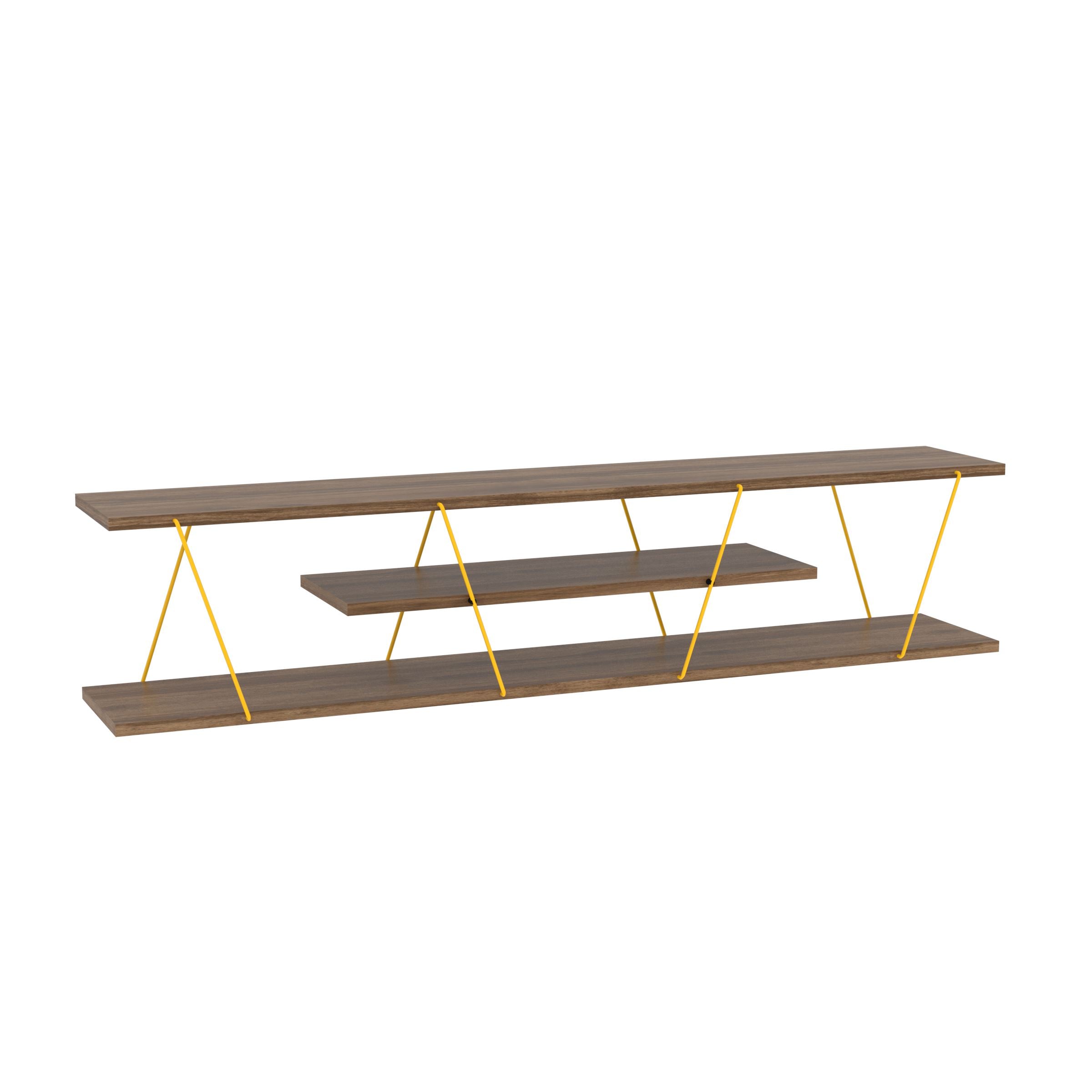 Home Canvas Furniture Trading LLC.Tars TV Unit - Walnut/Yellow TV units 