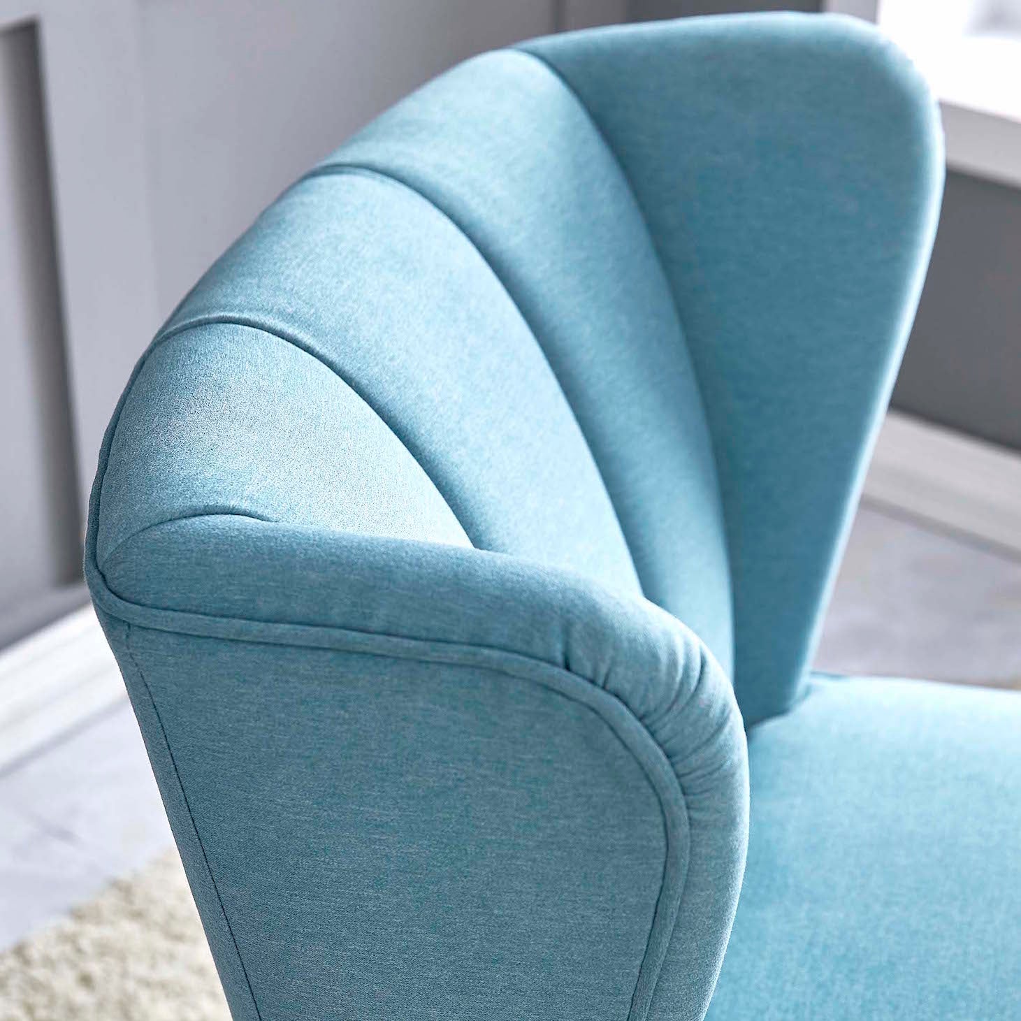 Home Canvas Furniture Trading LLC.TULIP Wingback Chair -Blue Accent Chair 