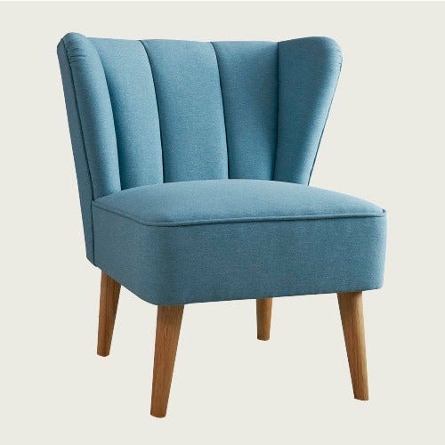 Home Canvas Furniture Trading LLC.TULIP Wingback Chair -Blue Accent Chair 