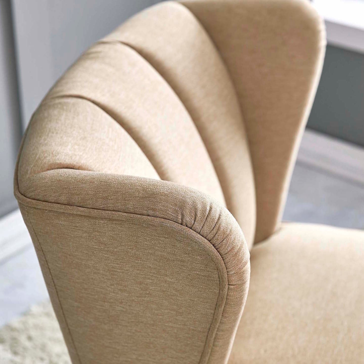 Home Canvas Furniture Trading LLC.TULIP Wingback Chair -Blue Accent Chair 