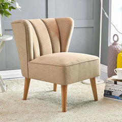 Home Canvas Furniture Trading LLC.TULIP Wingback Chair -Blue Accent Chair Brown 