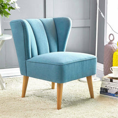 Home Canvas Furniture Trading LLC.TULIP Wingback Chair -Brown Accent Chair Blue 